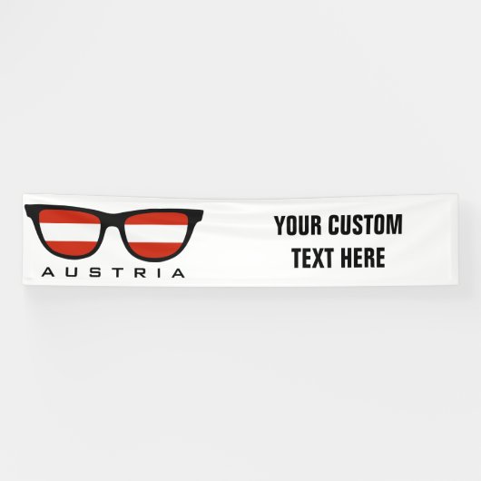Austrian Shades benutzerdefinierte Text- und Farbb Banner (Horizontal)