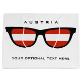 Austrian Shades Custom Text & Color Geschenktasche Große Geschenktüte (Vorderseite)