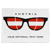 Austrian Shades Custom Text & Color Geschenktasche Große Geschenktüte (Rückseite)