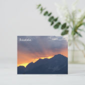 Austrian Sunset Postcard Postkarte (Stehend Vorderseite)