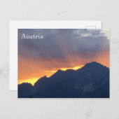 Austrian Sunset Postcard Postkarte (Vorne/Hinten)