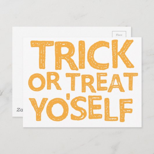 austricksen oder sich selbst behandeln postkarte (Vorne/Hinten)