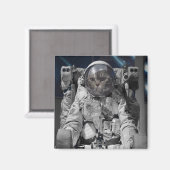 AUSTRONAUT RAUM CAT SQUARE MAGNETE MAGNET (Vorderseite/Rückseite)