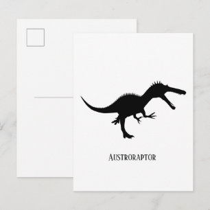 Austroraptor-Dinosaurium-Silhouette Postkarte