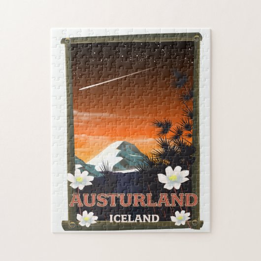 Austurland-Reisemposter Puzzle (Vertikal)