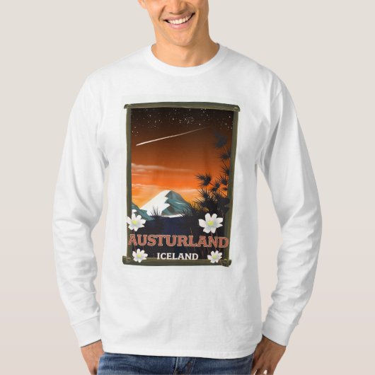Austurland-Reisemposter T-Shirt (Vorderseite)