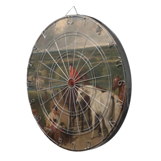 Ausübung der Königspferde (Equine Art) Dartscheibe (Vorderseite rechts)