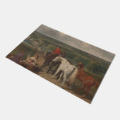 Ausübung der Königspferde (Equine Art) Fußmatte (Schrägansicht)
