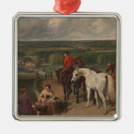 Ausübung der Königspferde (Equine Art) Ornament Aus Metall