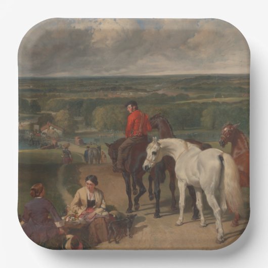 Ausübung der Königspferde (Equine Art) Pappteller (Vorderseite)