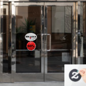 Ausverkauf Rabatt Fensteraufkleber (Büro Tür)