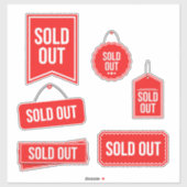 Ausverkauft Aufkleber (Blatt)