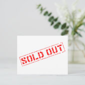 Ausverkauft. Postkarte (Stehend Vorderseite)