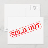 Ausverkauft. Postkarte (Vorne/Hinten)