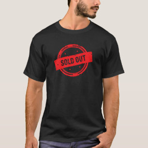 Ausverkauft - Rotes kreisförmiges gestempeltes Des T-Shirt