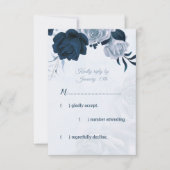 Auswahl an blauen und marineblauen Blüten RSVP Kar (Vorderseite)