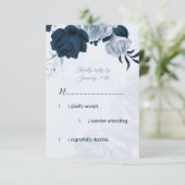 Auswahl an blauen und marineblauen Blüten RSVP Kar (Stehend Vorderseite)