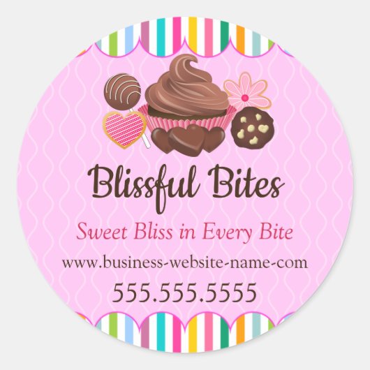 Auswahl an Desserts Backwaren Runder Aufkleber (Vorderseite)