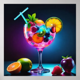 Auswahl an frischen Früchten Poster