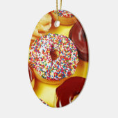 Auswahl an köstlichen Donuts Keramik Ornament (Links)