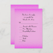 Auswahl an rosafarbenen Gerichten RSVP Karte (Vorne/Hinten)