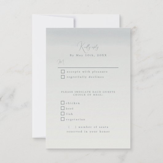 Auswahl an UAWG mit maritimer Anker RSVP Karte (Rückseite)