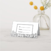 Auswahl an Unterkünften in Weiß und Schwarz Platzkarte (Vorderseite)