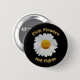 Auswahl-Blumen-nicht Kampf-Gänseblümchen-Knopf Button
