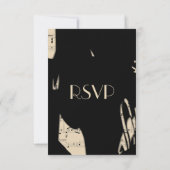 Auswahl der Abstrakten UAWG mit Schwarz und Peach RSVP Karte (Rückseite)