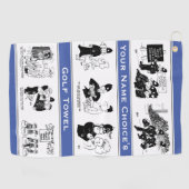 Auswahl der Cartoon der Sonnenhäuser Golfhandtuch (Horizontal)