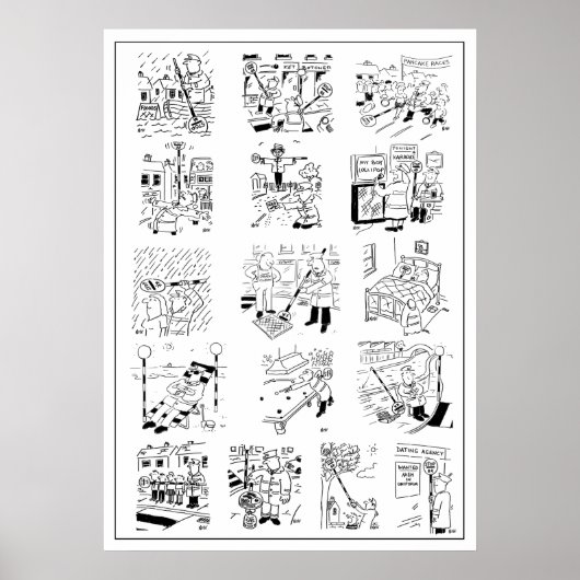 Auswahl der Funny Lollipop Man Cartoon Poster (Vorne)