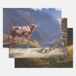 Auswahl der Landtiere Geschenkpapier Set