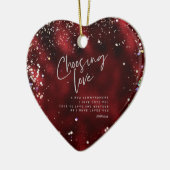 Auswahl der Liebe mit der KJV Bible Verse Keramik Ornament (Links)