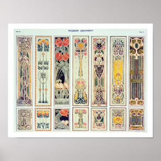 Auswahl der Paneeldesigns, Platte IX aus "Moderne" Poster (Vorne)