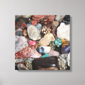 Auswahl der polierten Steine Leinwanddruck (Vorderseite)