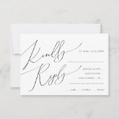 Auswahl der RSVP-Karte für das horizontale Skriptm RSVP Karte (Vorderseite)