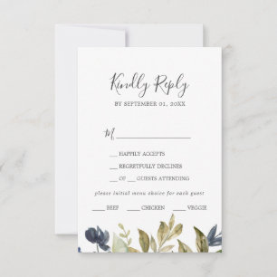 Auswahl der RSVP-Karte für die Vegetation im Herbs RSVP Karte