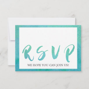 Auswahl der RSVP-Karte für die Wasserfarbenkalligr RSVP Karte