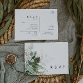 Auswahl der RSVP-Karte für Grünpflanzen und Gold-B Postkarte