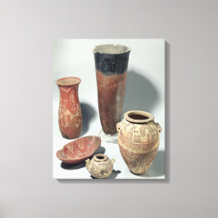 Auswahl der Vasen, Naqada I/II Zeitraum, 4000-3100 Leinwanddruck