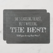 Auswahl des BEST - Trauzeuge-Vorschlags Einladung (Vorne/Hinten)