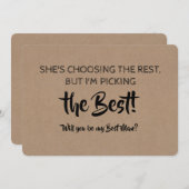 Auswahl des BEST - Trauzeuge-Vorschlags Einladung (Vorne/Hinten)