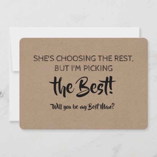 Auswahl des BEST - Trauzeuge-Vorschlags Einladung (Vorderseite)