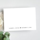 Auswahl des Chic-Skriptmenüs für die Hochzeit des  RSVP Karte