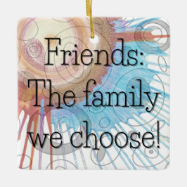 Auswahl des "Family Square"-Geschenkstags / Keramikornament