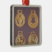 Auswahl des Pferdemessings Silbernes Ornament (Rechts)