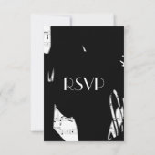 Auswahl des UAWG für Abstrakte Schwarz-Weiß-Musik RSVP Karte (Rückseite)