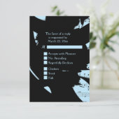 Auswahl des UAWG mit Abstrakter Musik in Schwarz u RSVP Karte (Stehend Vorderseite)