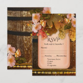 Auswahl des Wine Themed Menu Wedding RSVP Card Einladung (Vorne/Hinten)