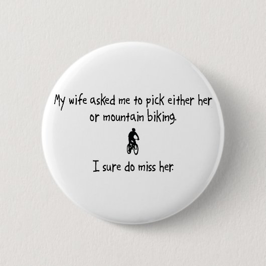 Auswahl-Ehefrau-oder Gebirgsradfahren Button (Vorderseite)